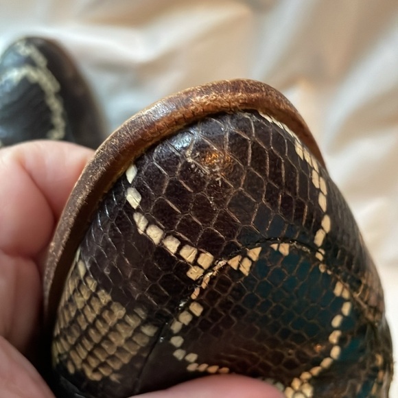 Madewell Frances Snake Embossed Leather Loafer in Warm Ash Multi color size 9.5 - Picture 13 of 16